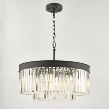 Image of Dar Celeus 8 Light Crystal Chandelier