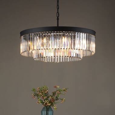 Image of Dar Celeus 8 Light Crystal Chandelier