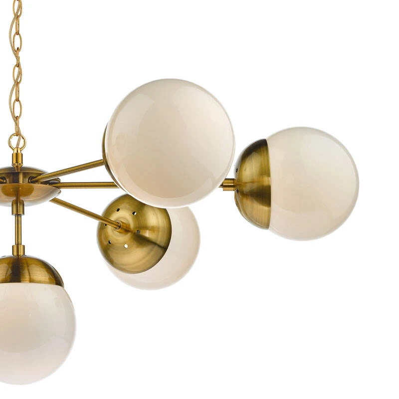 Image of Dar Bombazine 6 Arm Ceiling Pendant Light