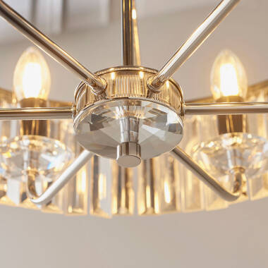 Image of Luxia Rosewood Glass Chandelier