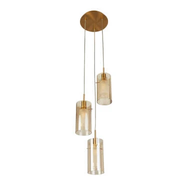 Image of Searchlight Duo III Champagne Glass 3 Light Cluster Ceiling Pendant