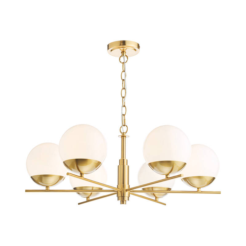 Image of Dar Bombazine 6 Arm Ceiling Pendant Light