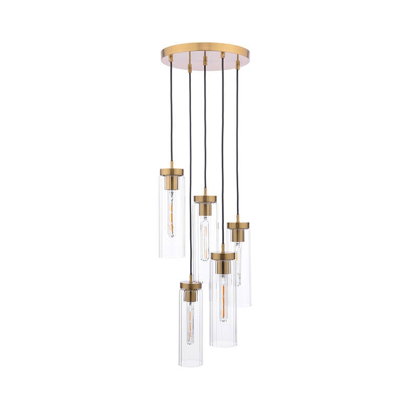 Image of Dar Jodelle 5 Light Cluster Ceiling Pendant