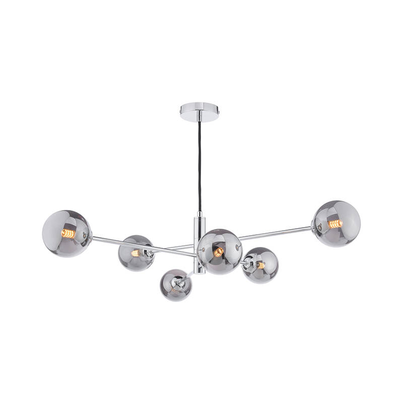Image of Dar Vignette 6 Arm Ceiling Pendant Light