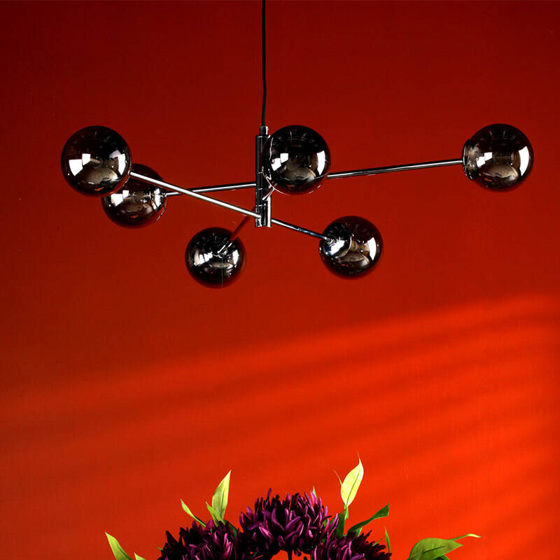 Image of Dar Vignette 6 Arm Ceiling Pendant Light