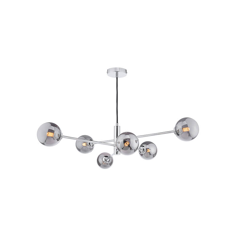 Image of Dar Vignette 6 Arm Ceiling Pendant Light