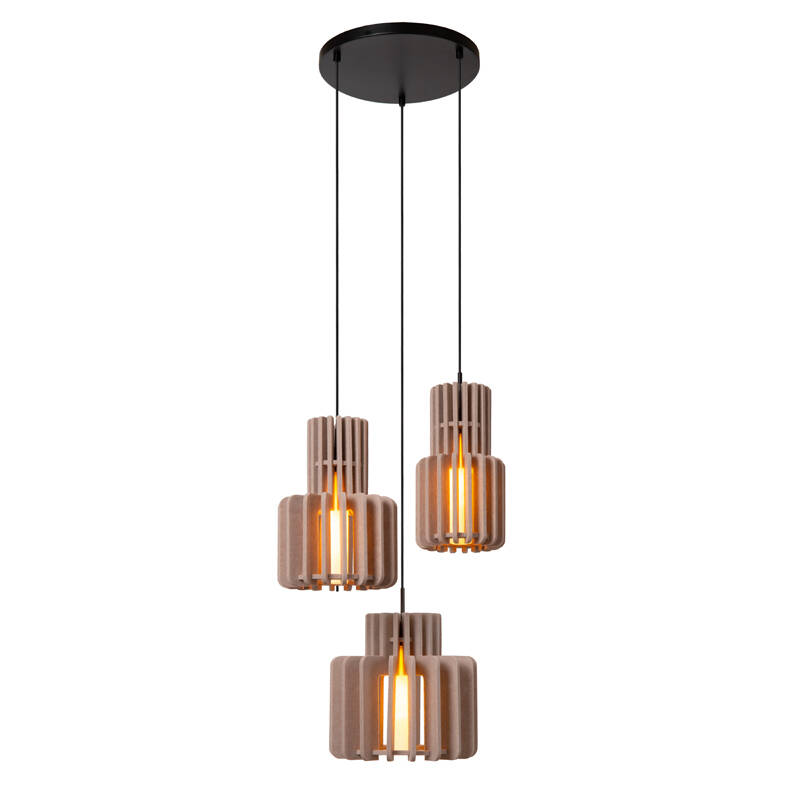 Image of Lucide Rollo 3 Light Cluster Ceiling Pendant Light