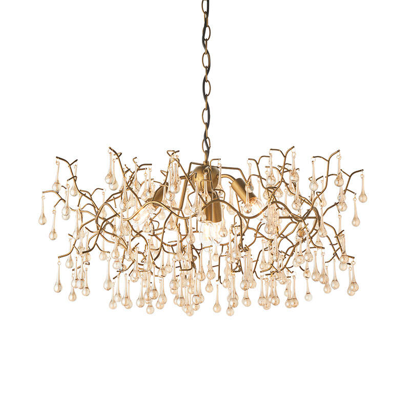 Image of Luxia Rain Glass Chandelier