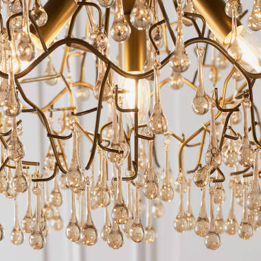 Image of Luxia Rain Glass Chandelier