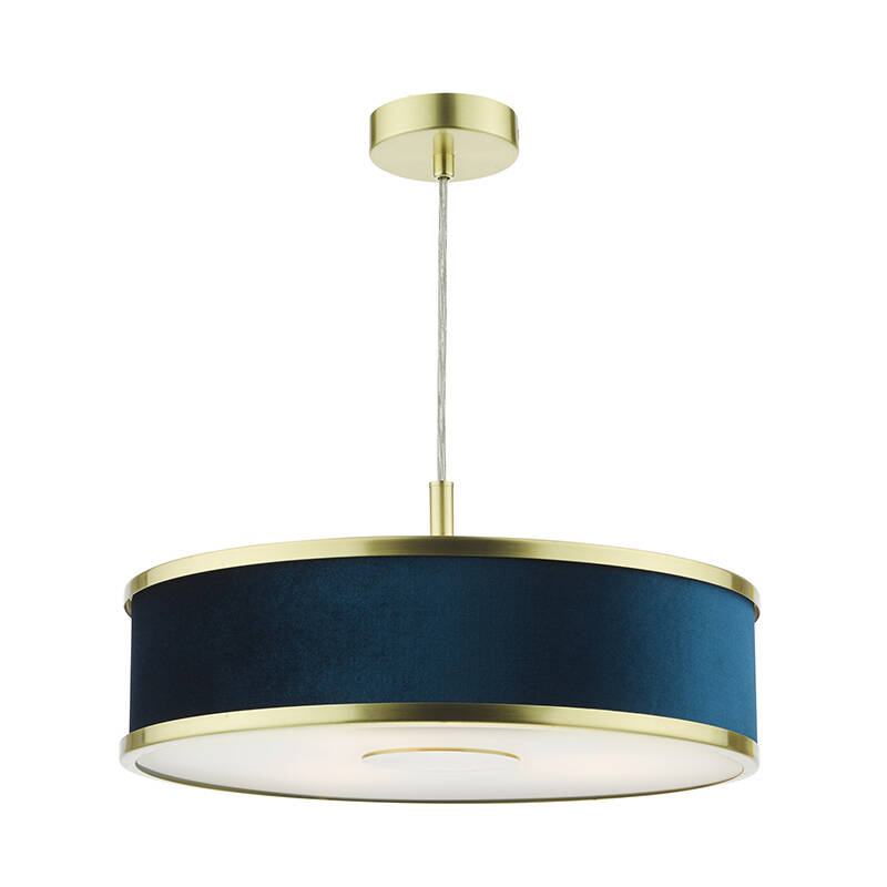 Image of Dar Alvaro 3 Light Ceiling Pendant Light