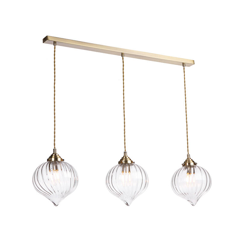 Image of Dar Mya 3 Light Bar Ceiling Pendant Light