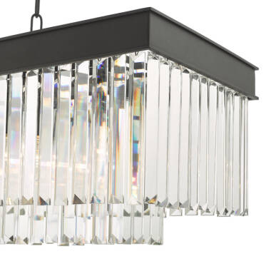 Image of Dar Celeus 6 Light Crystal Bar Pendant Light