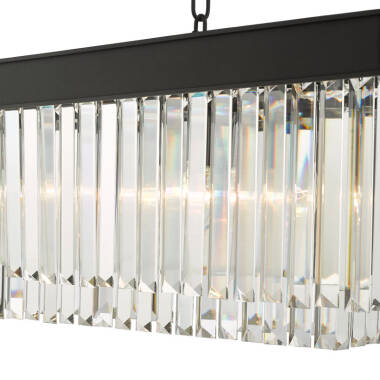 Image of Dar Celeus 6 Light Crystal Bar Pendant Light