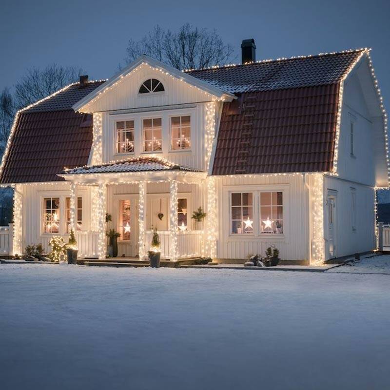 Image of Konstsmide 10M Connectable Warm White LED String Lights - Clear Cable