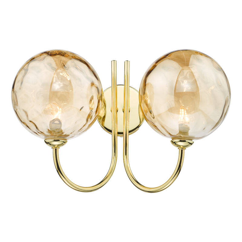 Image of Dar Jared 2 Light Wall Light With Champagne Glass