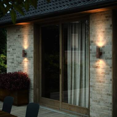 Image of Nordlux Kyklop Ripple Outdoor Up & Down Wall Light