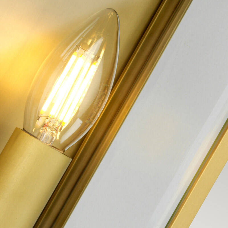 Image of Elstead Holborn Medium Half Outdoor Lantern Wall Light