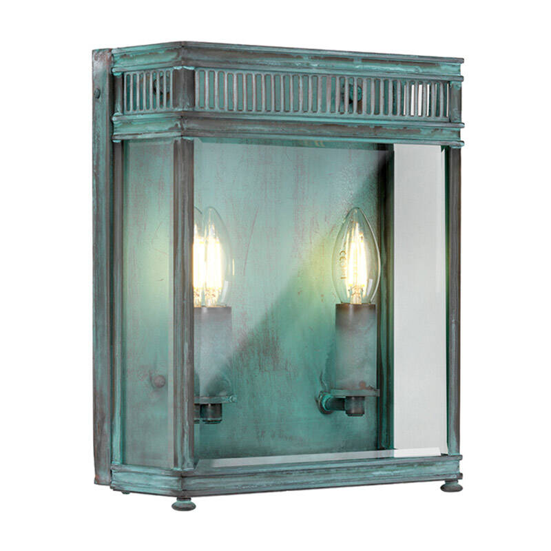 Image of Elstead Holborn Medium Half Outdoor Lantern Wall Light