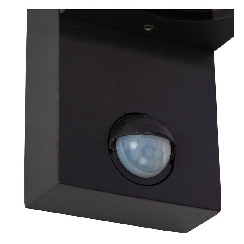 Image of Lucide Zaro Ir Rounded Outdoor Up & Down Wall Light with PIR Sensor