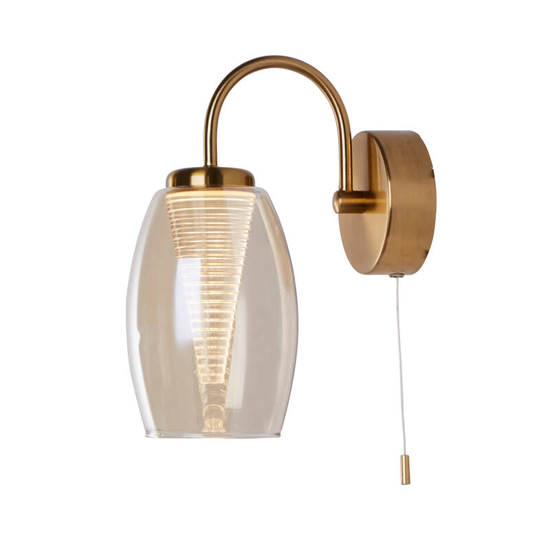 Image of Searchlight Cyclone LED Champagne Glass Wall Light