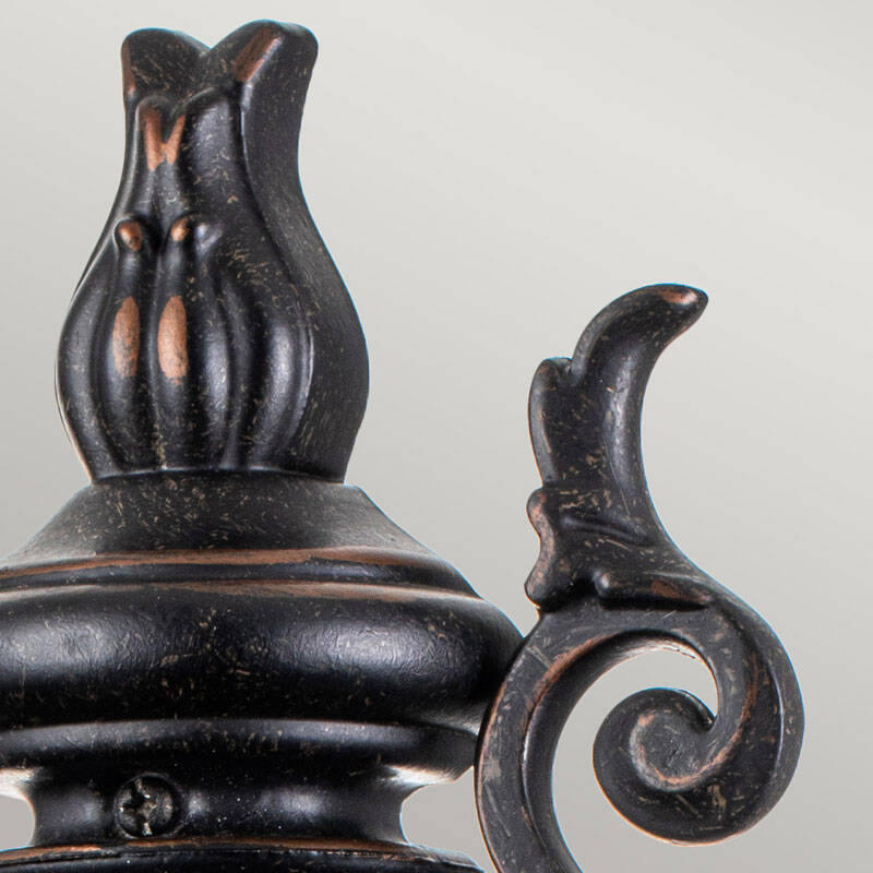 Image of Elstead Baltimore Medium Half Outdoor Lantern Wall Light