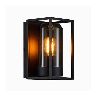 Image of Nordlux Griffin Half Lantern Outdoor Wall Light