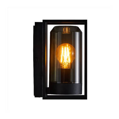 Image of Nordlux Griffin Half Lantern Outdoor Wall Light