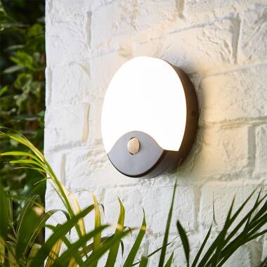 Image of Taurus 15W Colour Selectable LED Round Outdoor Coastal Flush Light with PIR Sensor