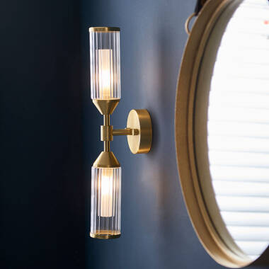 Luxia Flute 2 Arm Glass Wall Light
