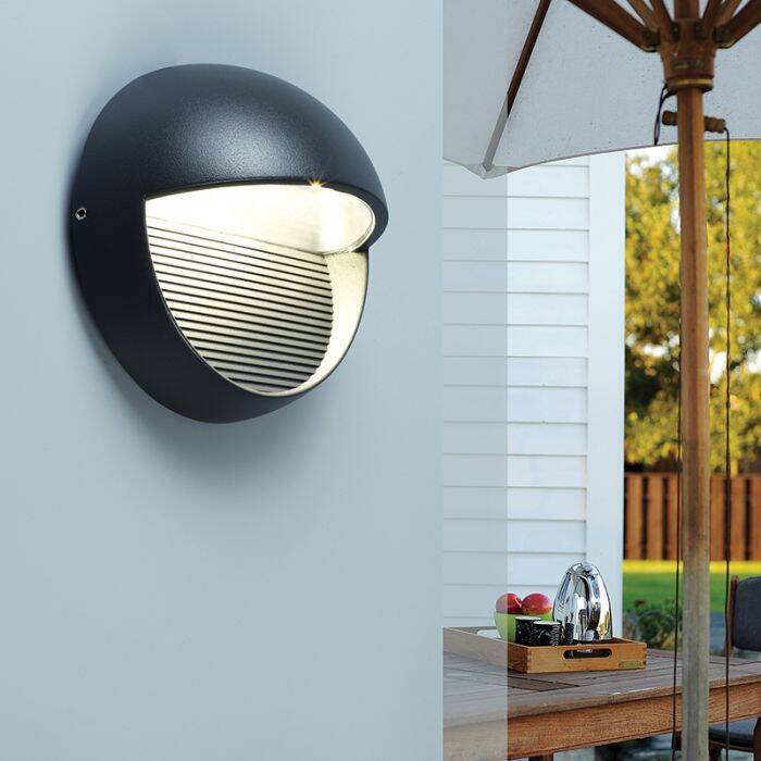 Image of Lutec Radius Round LED Outdoor Wall Light
