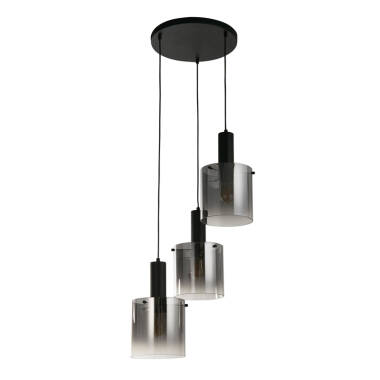 Image of Searchlight Sweden Smoked Glass 3 Light Cluster Ceiling Pendant