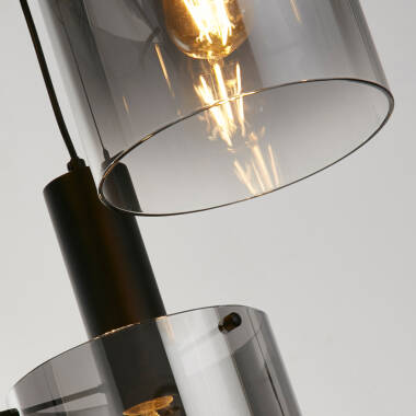 Image of Searchlight Sweden Smoked Glass 3 Light Cluster Ceiling Pendant