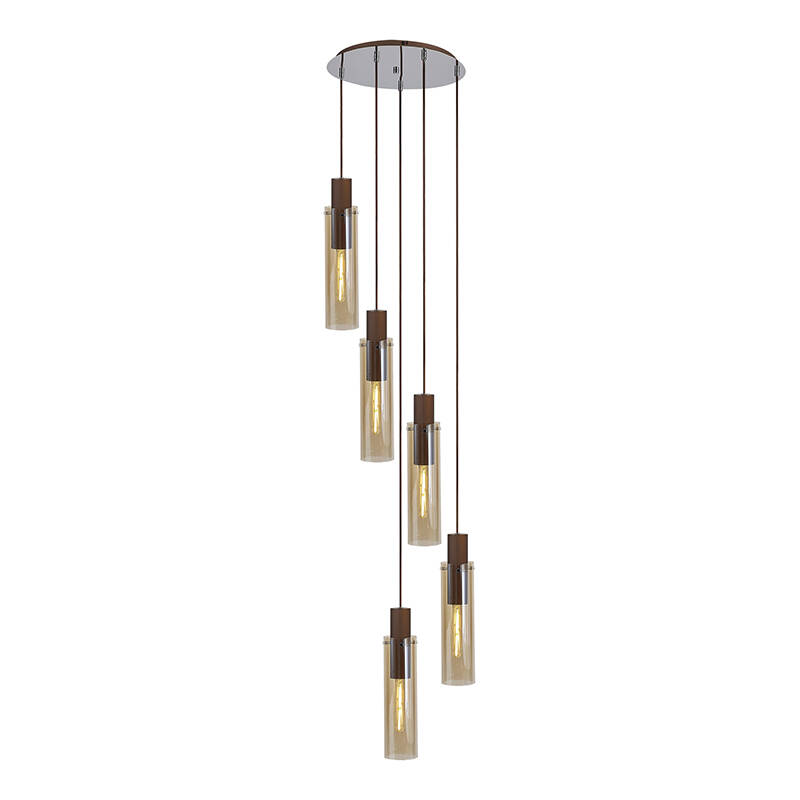 Image of Austin 3 Light Glass Cascade Ceiling Pendant
