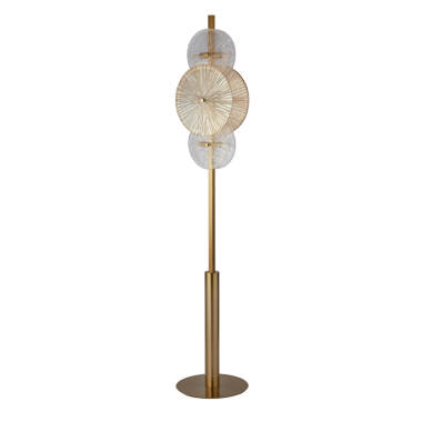 Image of Searchlight Wagon Wheel Floor Lamp