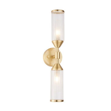 Image of Luxia Flute 2 Arm Glass Wall Light