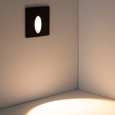 Image of Edit Wabi 3W Square LED Recessed Outdoor Wall Light