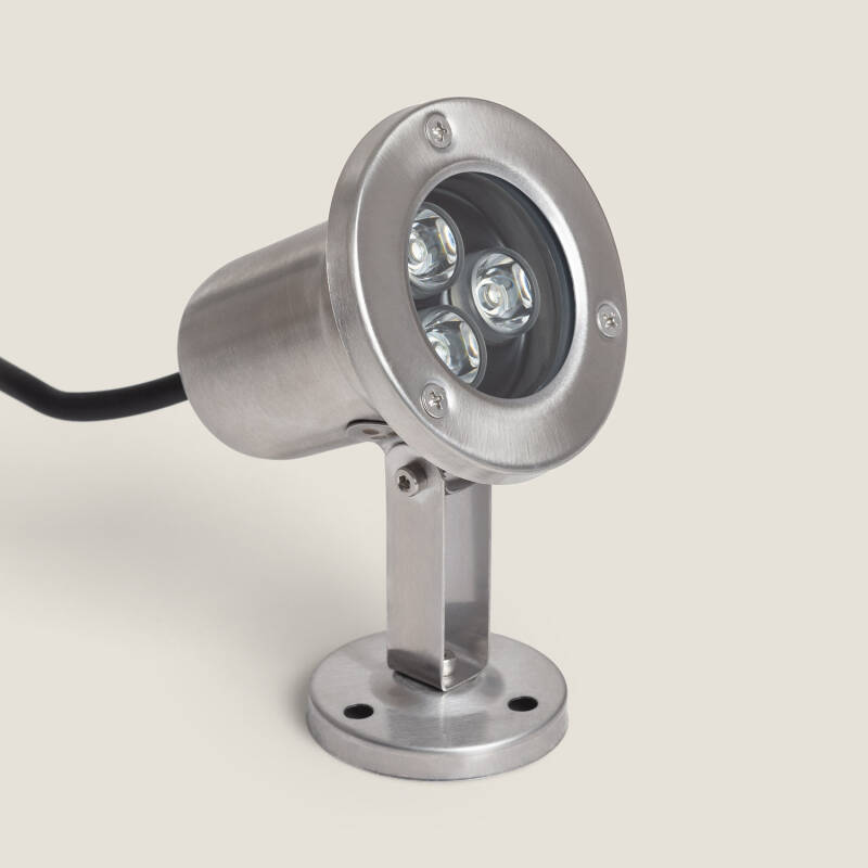 Image of Submersible 12V AC/DC Cool Daylight 3W LED Surface Spotlight Stainless Steel IP68