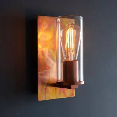 Luxia Brooklyn Glass Flush Wall Light