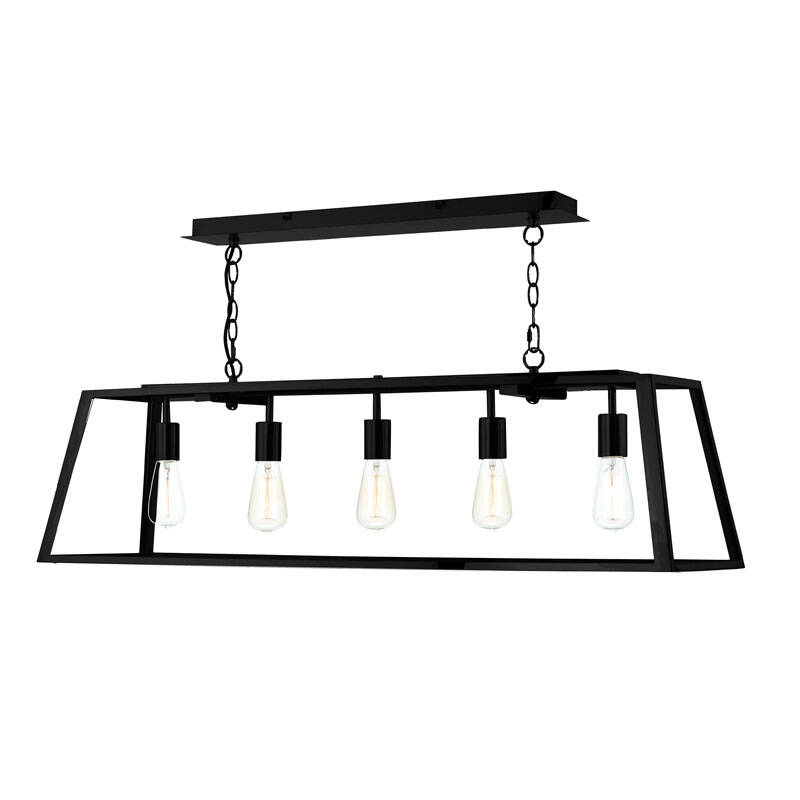 Image of Dar Academy 5 Light Bar Ceiling Pendant