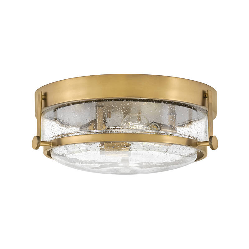 Image of Hinkley Harper 3 Light Opal Glass Flush Ceiling Light