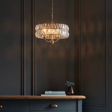 Image of Luxia Alderbury 3 Light Glass Chandelier