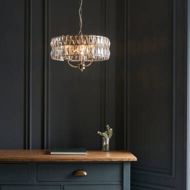 Image of Luxia Alderbury 3 Light Glass Chandelier