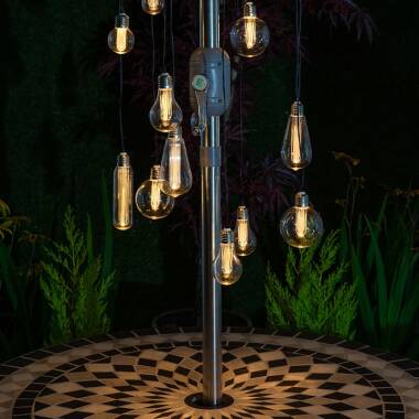 Filament Battery Operated LED Festoon Spiral Chandelier