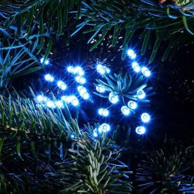 Edit 17.92M Ice Blue LED Multi-Function String Lights - Green Cable - 240 Lights