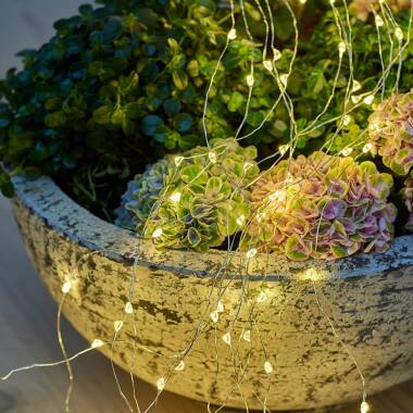 Sirius 1M Maggie Horsetail LED Silver Micro Wire Fairy Lights