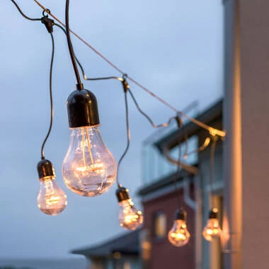 Konstsmide 4.5M Amber LED GLS Hanging Festoon Lights
