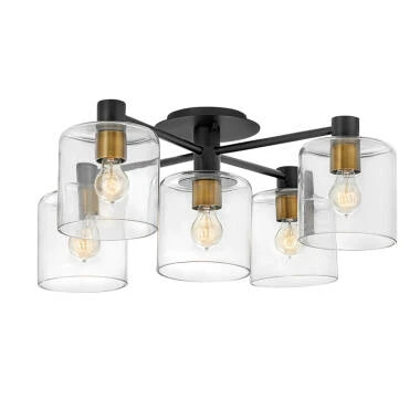 Quintiesse Axel 5 Light Semi-Flush Ceiling Light
