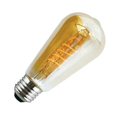4W Very Warm White LED Decorative Filament Squirrel Cage Bulb with Dusk to Dawn Sensor