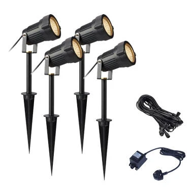 EasyFit 12V Garden Lights Bloom LED SpotLights Kit 4 Lights