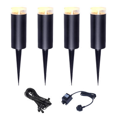 EasyFit 12V Garden Lights Botanic LED Post Light Kit 4 Lights